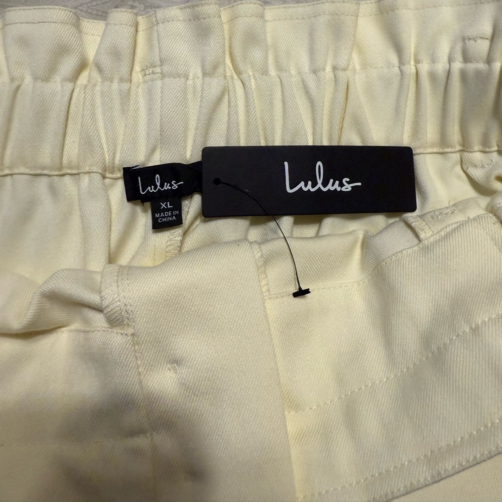 Lulus Cream pants 
Wide